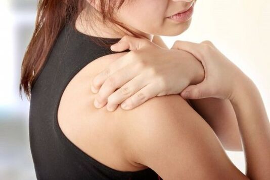 Back pain with cervical osteochondrosis